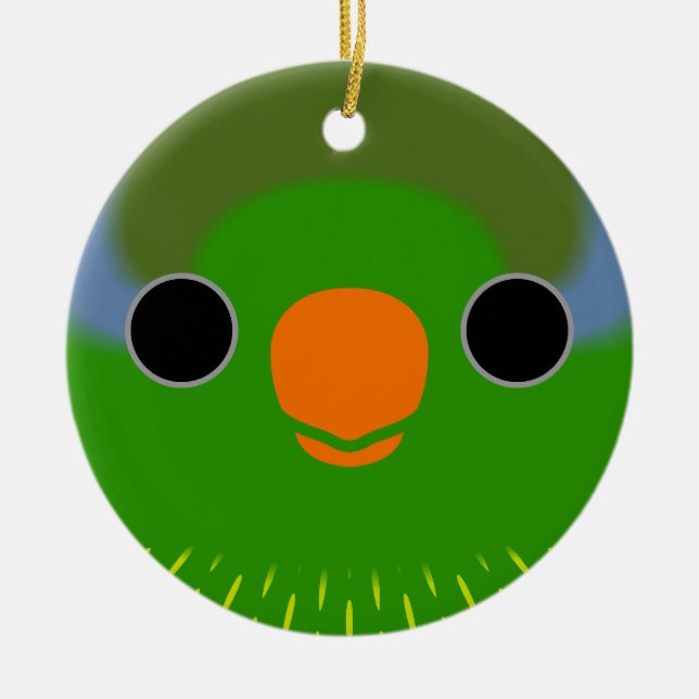 The face of a Pygmy lorikeet Ceramic Ornament (Front)