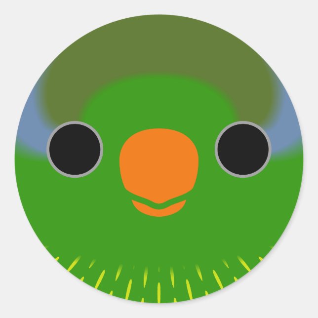 The face of a Pygmy lorikeet Classic Round Sticker (Front)
