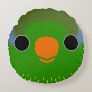 The face of a Pygmy lorikeet Round Cushion