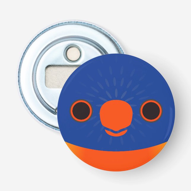 The face of a Rainbow Lorikeet Bottle Opener (Front)
