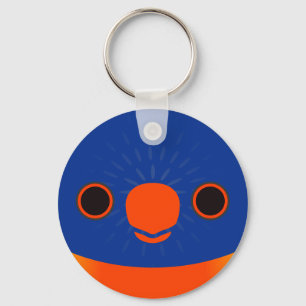 The face of a Rainbow Lorikeet Key Ring