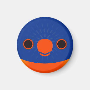 The face of a Rainbow Lorikeet Magnet