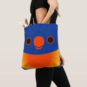 The face of a Rainbow Lorikeet Tote Bag