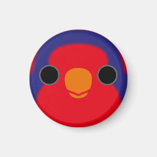 The face of a Red-and-blue Lory Magnet