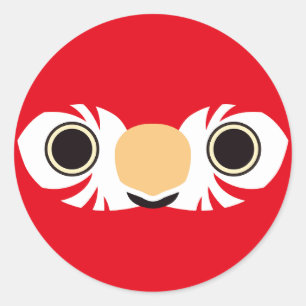 The face of a Red-and-green macaw Classic Round Sticker