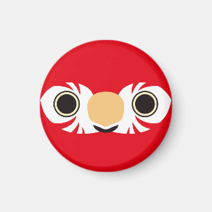 The face of a Red-and-green macaw Magnet