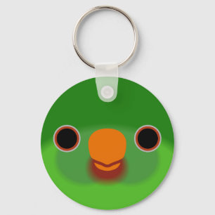 The face of a Red-chinned lorikeet Key Ring