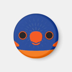 The face of a Red-collared lorikeet Magnet