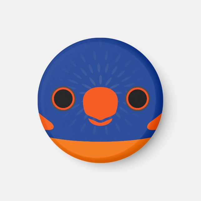 The face of a Red-collared lorikeet Magnet (Front)
