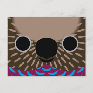 The face of a Red-fan parrot Holiday Postcard