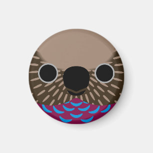 The face of a Red-fan parrot Magnet