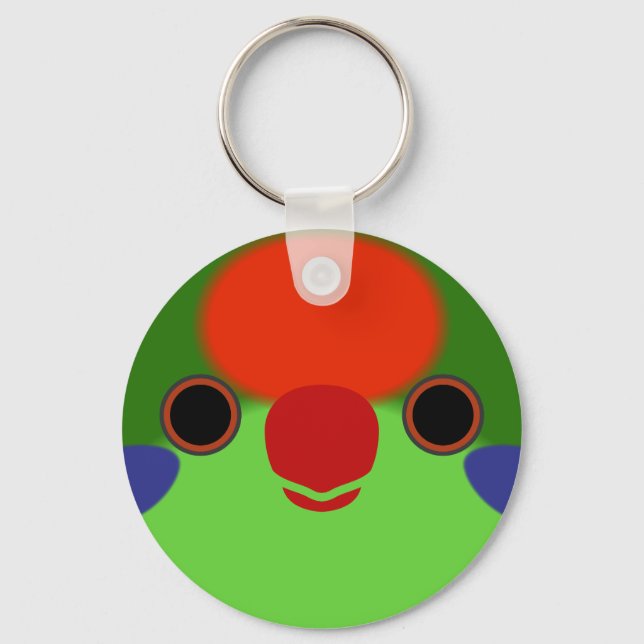 The face of a Red-fronted lorikeet Key Ring (Front)