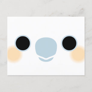 The face of a Red-vented cockatoo Holiday Postcard