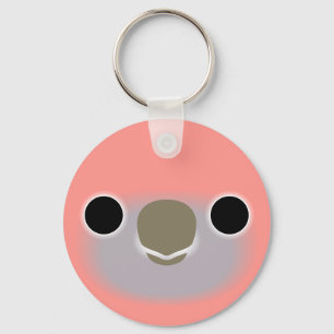 The face of a Rosa Bourke's parrot Key Ring