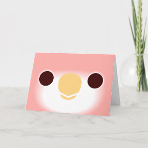 The face of a Rubino Bourke's parrot Card