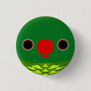 The face of a Scaly-breasted lorikeet 3 Cm Round Badge