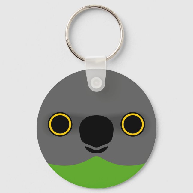 The face of a Senegal Parrot Key Ring (Front)