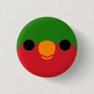 The face of a Stephen's lorikeet 3 Cm Round Badge
