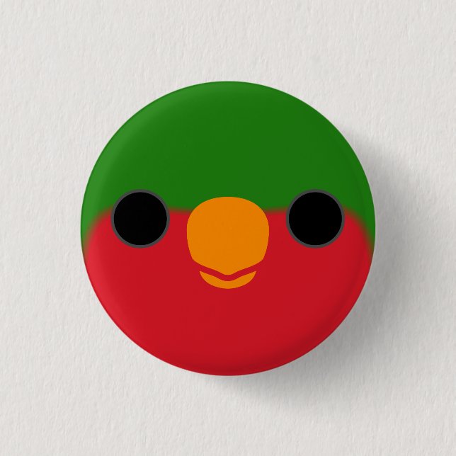 The face of a Stephen's lorikeet 3 Cm Round Badge (Front)