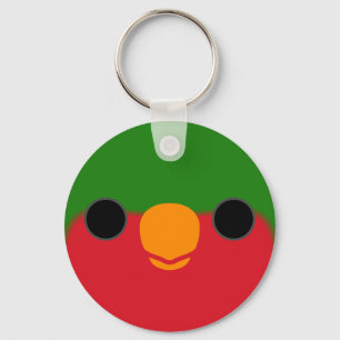 The face of a Stephen's lorikeet Key Ring