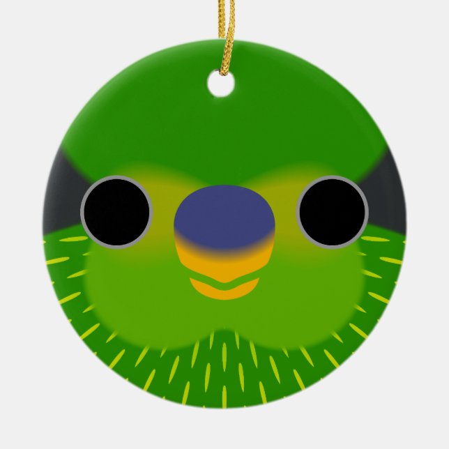 The face of a Striated lorikeet Ceramic Ornament (Front)