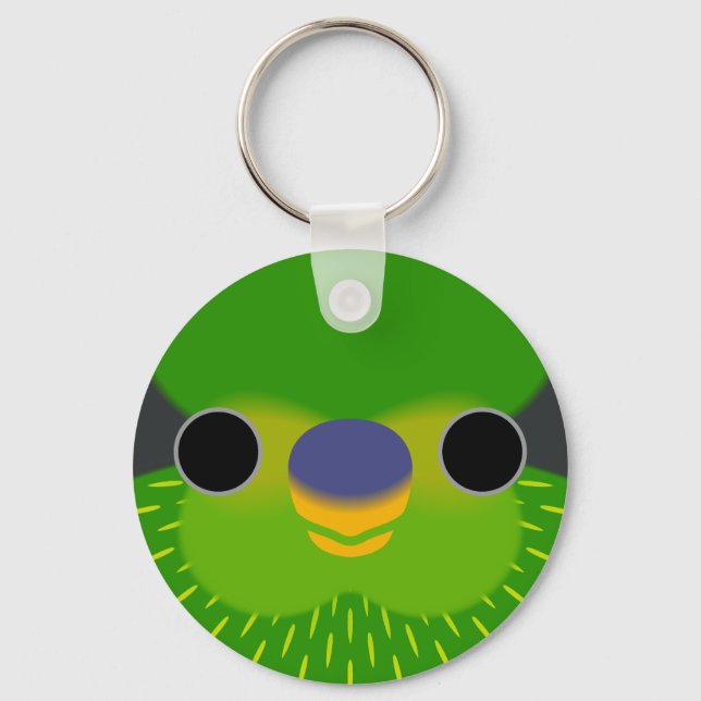 The face of a Striated lorikeet Key Ring (Front)