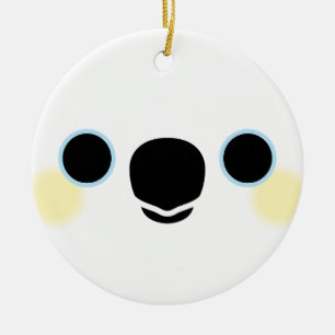 The face of a Sulphur-crested cockatoo Ceramic Ornament