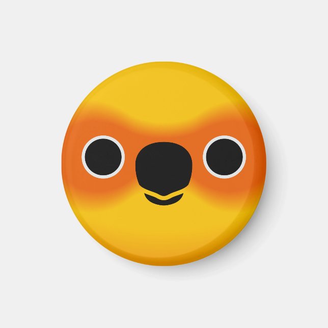 The face of a Sun Conure Magnet (Front)