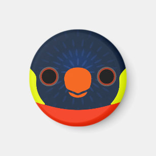The face of a Sunset lorikeet Magnet