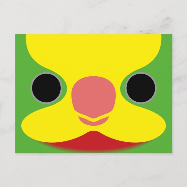 The face of a Superb parrot Holiday Postcard (Front)