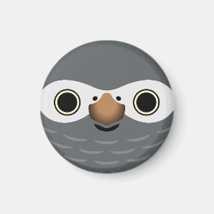 The face of a Timneh African Grey Parrot Magnet