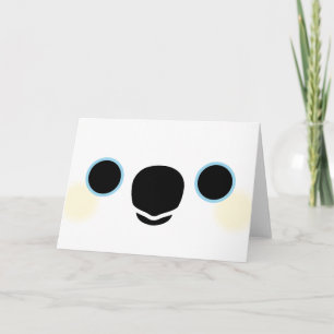 The face of a Triton cockatoo Card