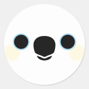 The face of a Triton cockatoo Classic Round Sticker