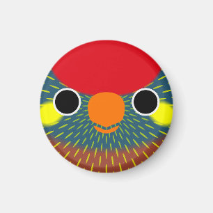 The face of a Varied Lorikeet Magnet