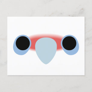 The face of a Western corella Holiday Postcard