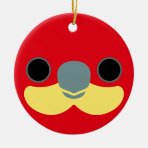 The face of a Western rosella Ceramic Ornament
