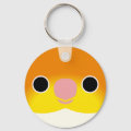 Square Key Rings Design The face of a White-bellied Caique Key Ring | Zazzle