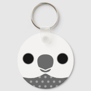 The face of a white-faced Pearl male cockatiel Key Ring
