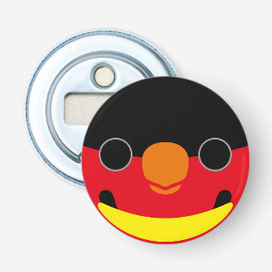 The face of a Yellow-bibbed Lory Bottle Opener