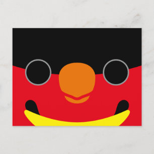 The face of a Yellow-bibbed Lory Holiday Postcard