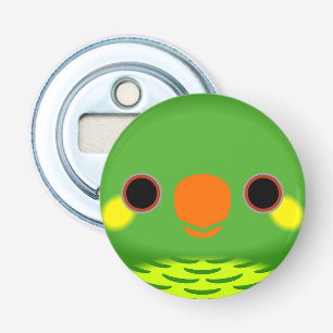 The face of a Yellow-cheeked lorikeet Bottle Opener