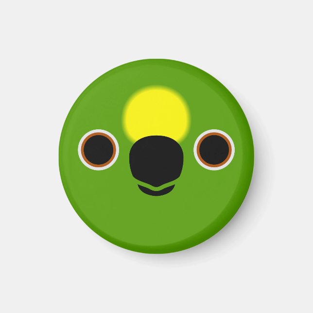 The face of a Yellow-crowned amazon Magnet (Front)