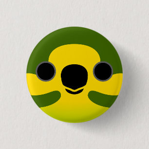 The face of a Yellow-eared parrot 3 Cm Round Badge