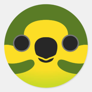 The face of a Yellow-eared parrot Classic Round Sticker