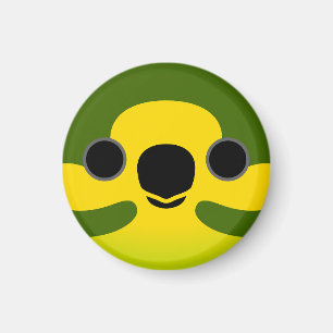 The face of a Yellow-eared parrot Magnet