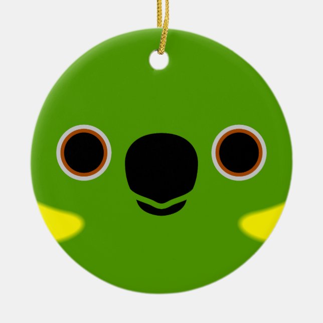 The face of a Yellow-naped amazon Ceramic Ornament (Front)