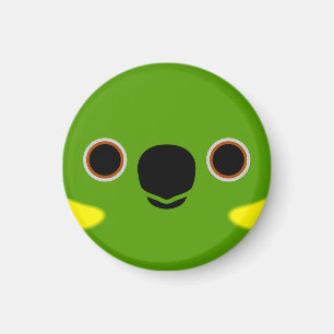 The face of a Yellow-naped amazon Magnet