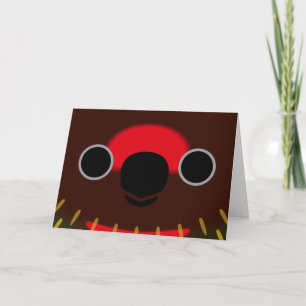 The face of a Yellow-streaked lory Card