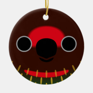 The face of a Yellow-streaked lory Ceramic Ornament