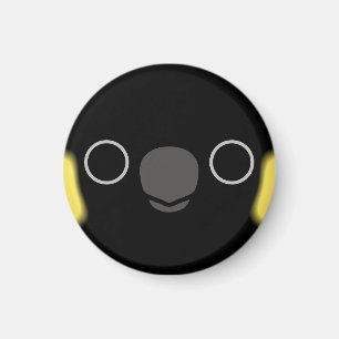 The face of a Yellow-tailed black cockatoo Magnet